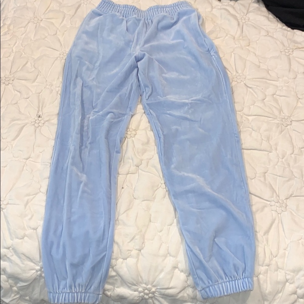 Crushed velvet joggers
